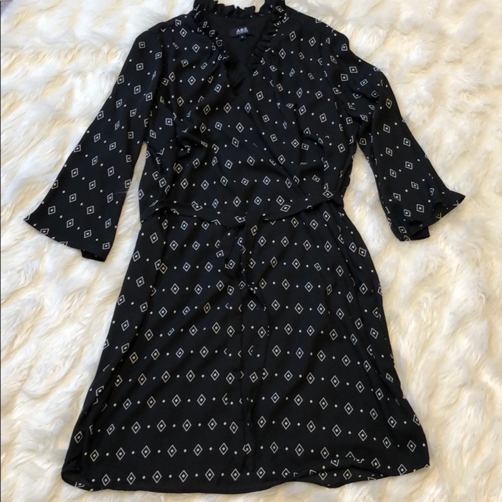 NWOT ABS Collection lined dress with tie waist